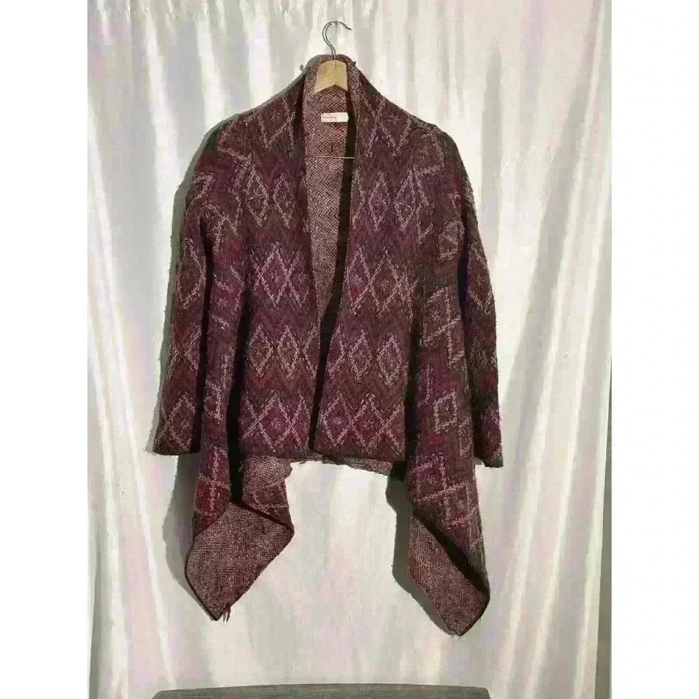 Sleeping on Snow Anthropologie Open Front Cardigan Long‎ Sleeve Wool blend XS/TP